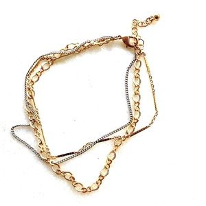 Celebrity Stylist Nola Singer handmade chain link bracelet gold silver